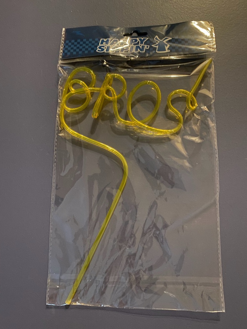 Dutch Bros Yellow Swirl Straw